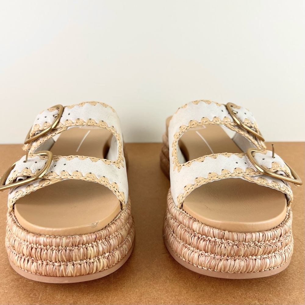 NEW DOLCE VITA BEIGE ESPADRILLE PLATFORM SANDALS - Picture 10 of 13